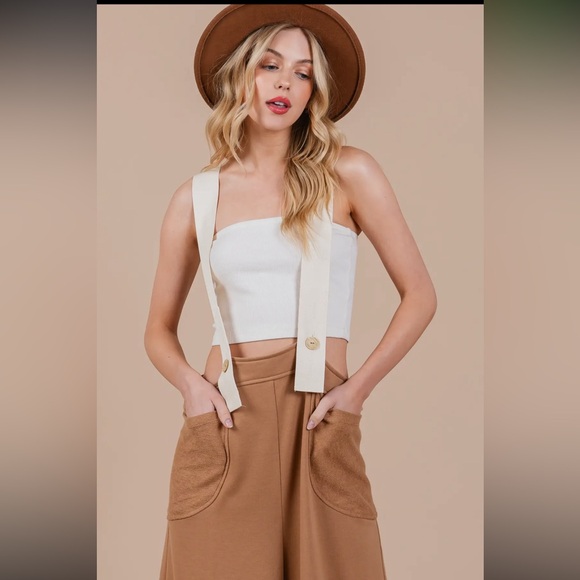 Fabulous Solid Wide Leg French Terry Jumpsuit - Picture 7 of 7